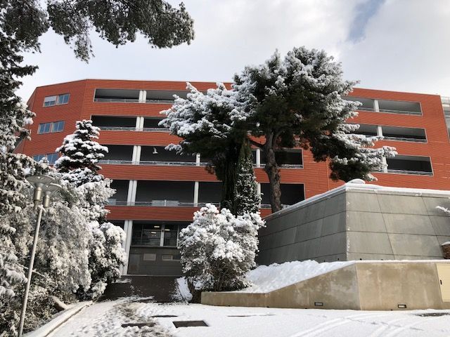 L'Hôpital Léon Bérard sous la neige les 26 et 27 février 2018